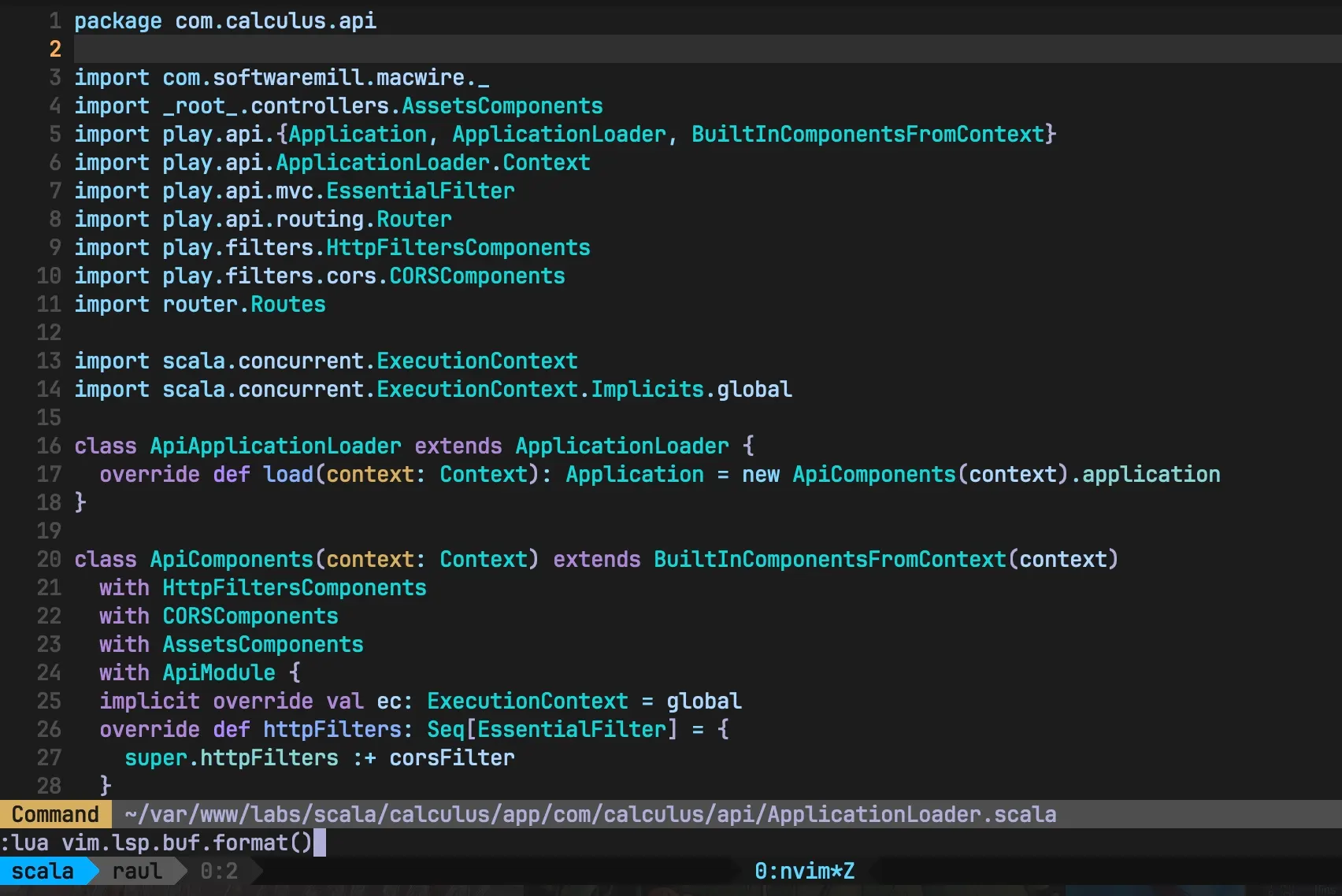 Tutorial for scala projects with Metals and Nvim